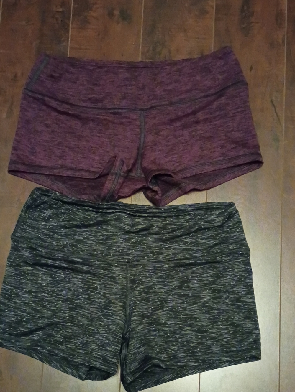 Fleo Purple & Charcoal Heather Bike Shorts Duo